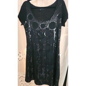 Karen Kane Black Sequins Formal Party Dress Size Medium